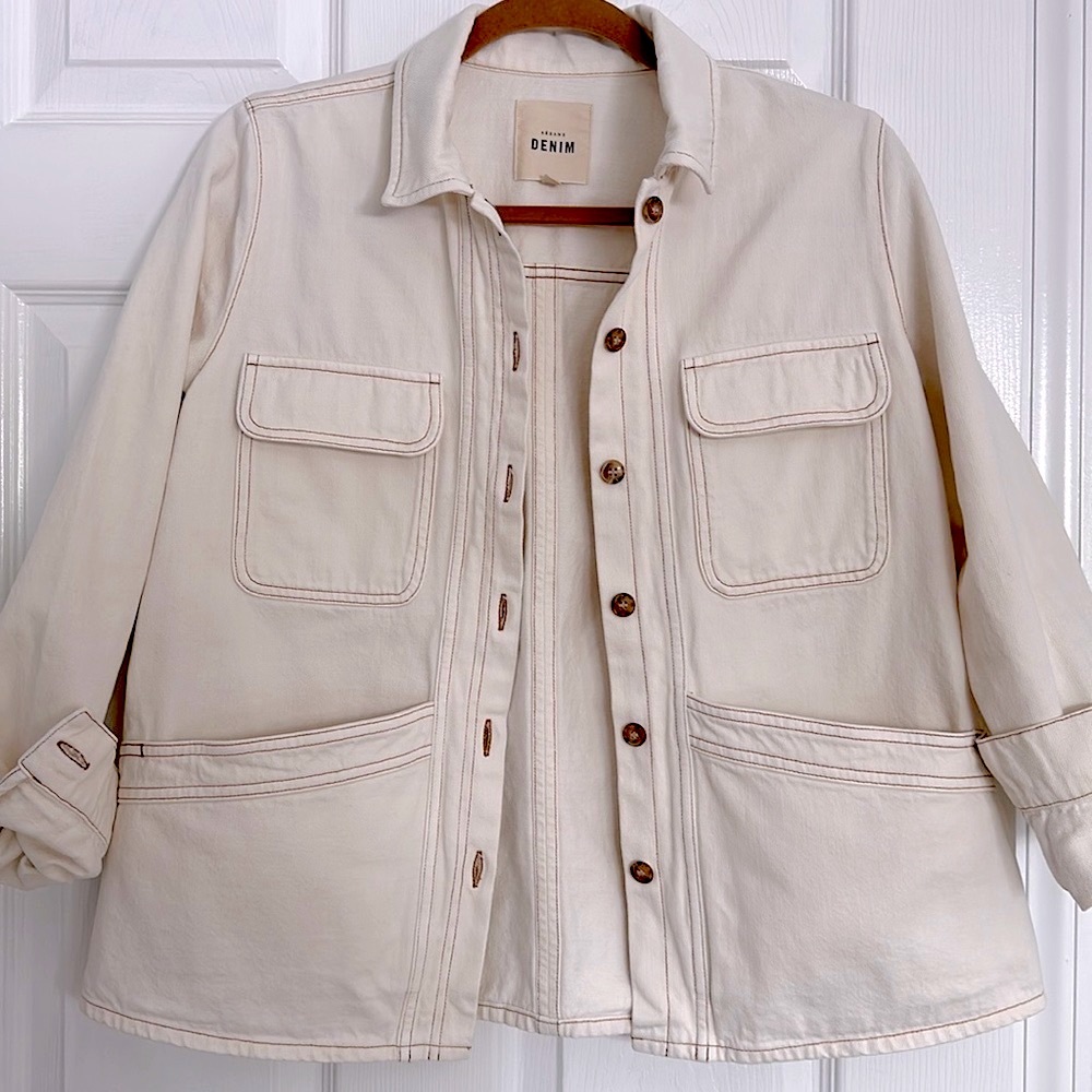 Sezane Willa jacket Ecru Size small - Picture 7 of 7